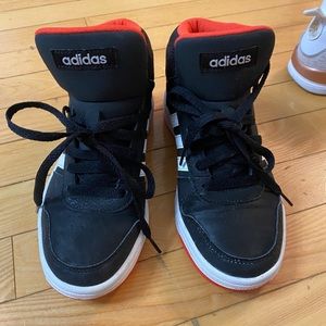 Size 4y (women’s size 5.5) adidas high tops